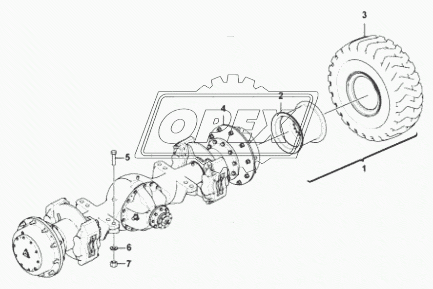 Front axle assembly