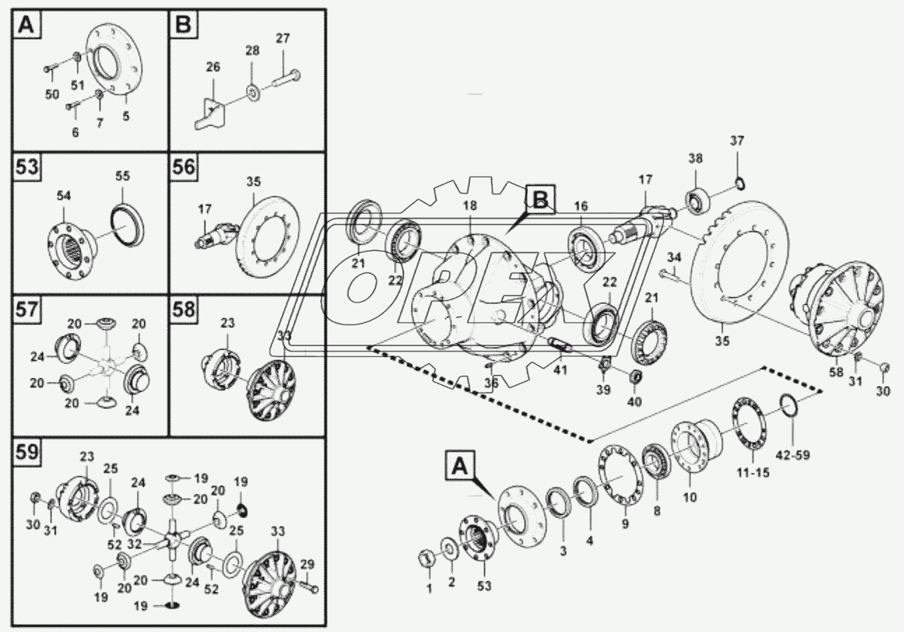 Front final drive assembly