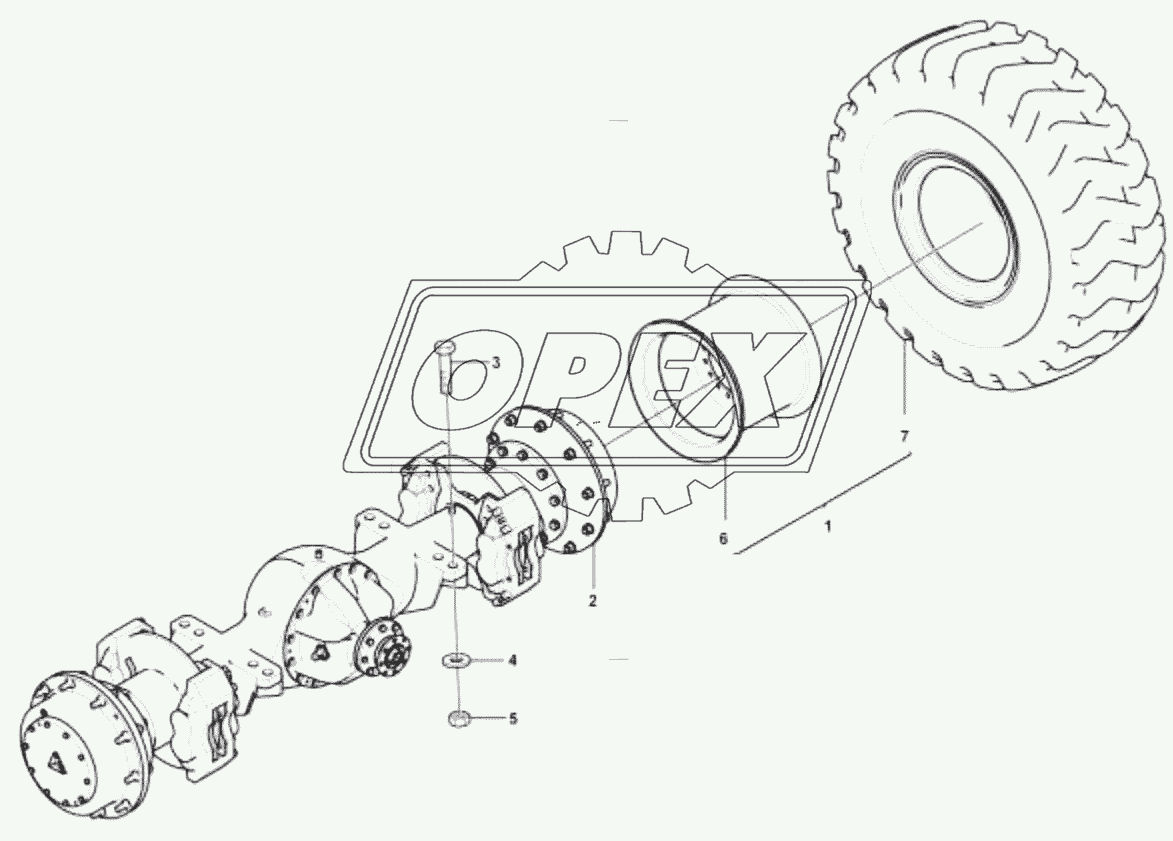 Rear axle assembly 1