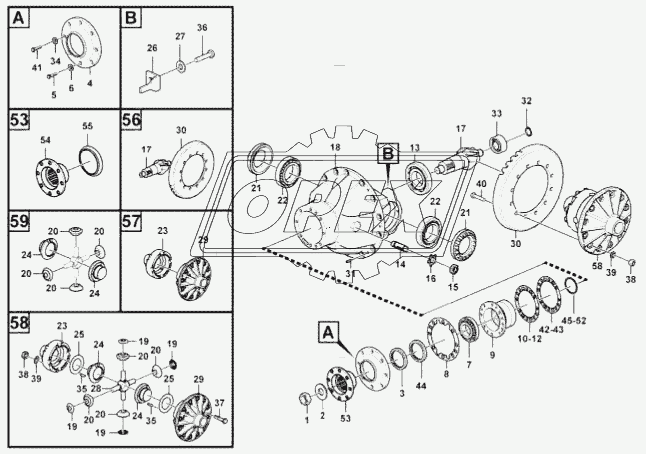 Rear final drive assembly