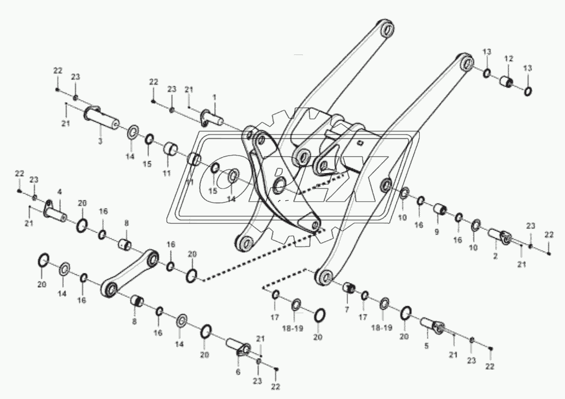 Lifting frame work parts