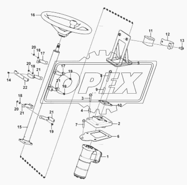 Steering gear assembly 1