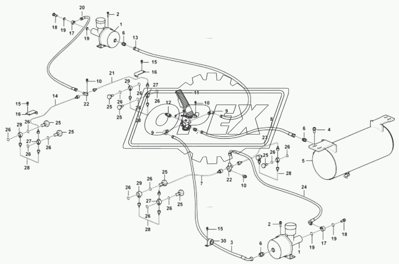 Service brake assembly