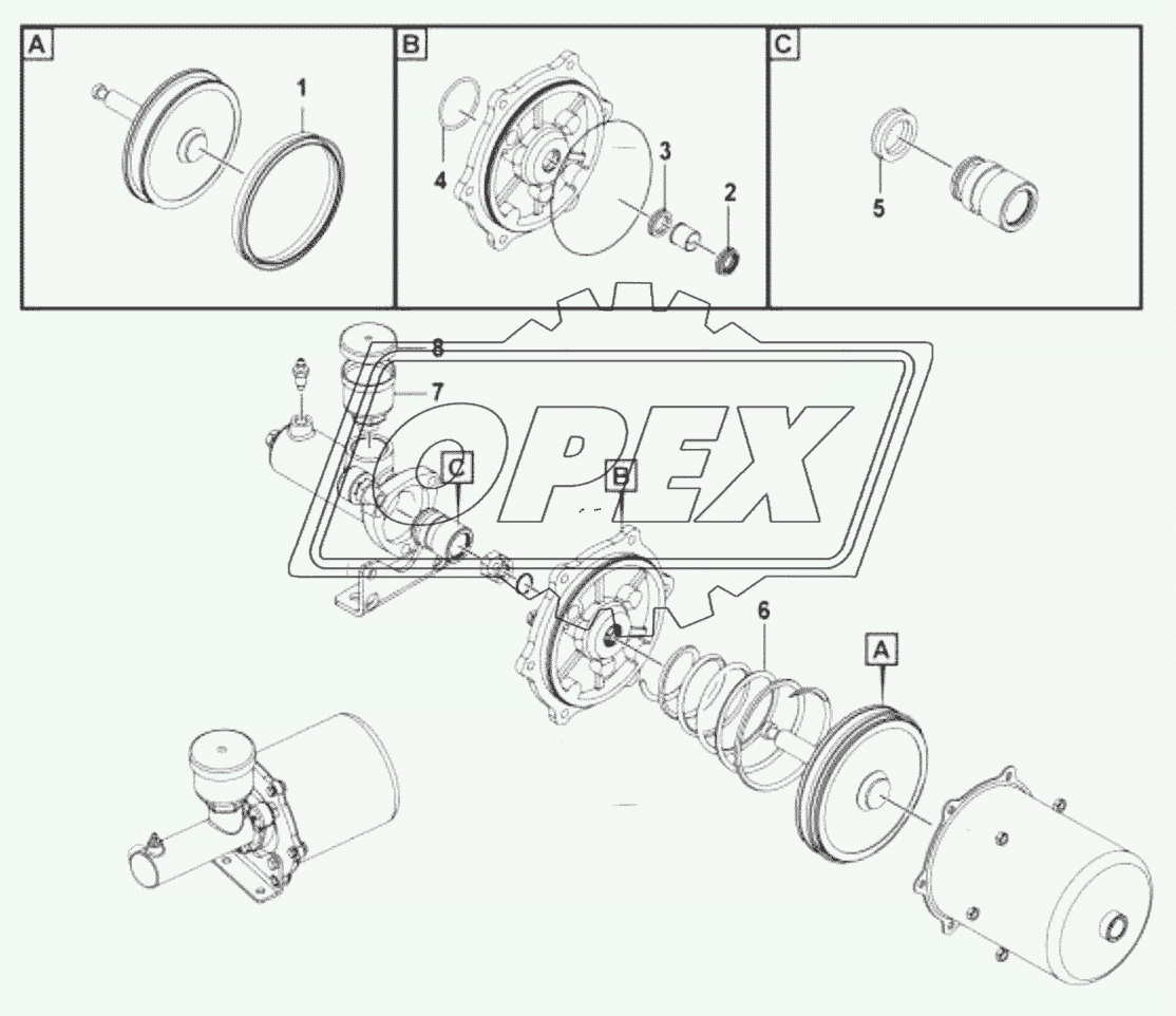 Pneumatic cylinder assembly (340201)