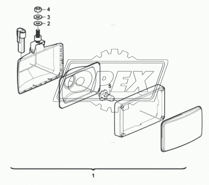 Working lamp assembly (3713EE)