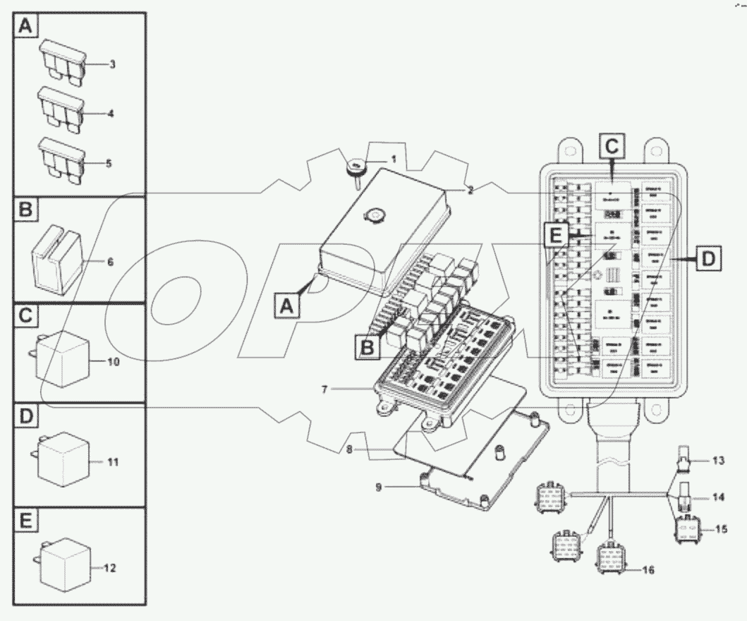 Fuse and relay unit (330602)