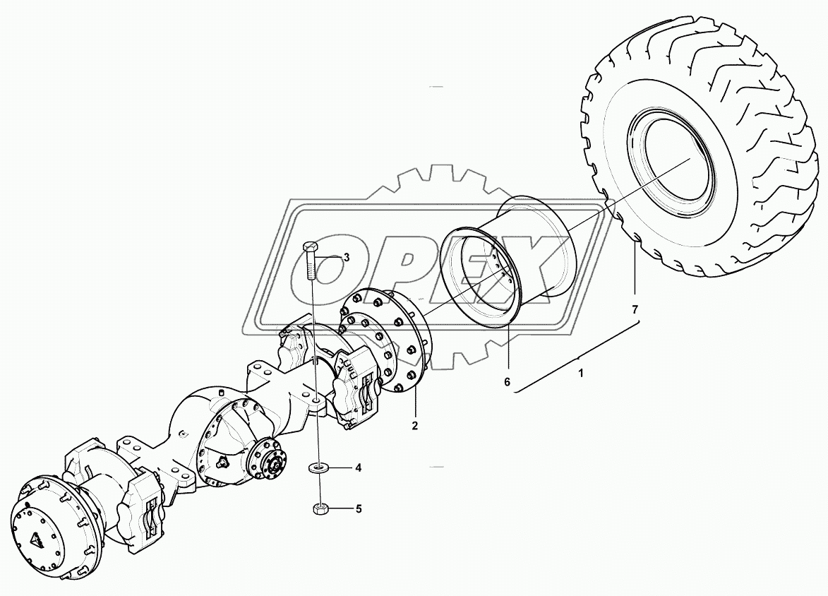 Front axle assembly