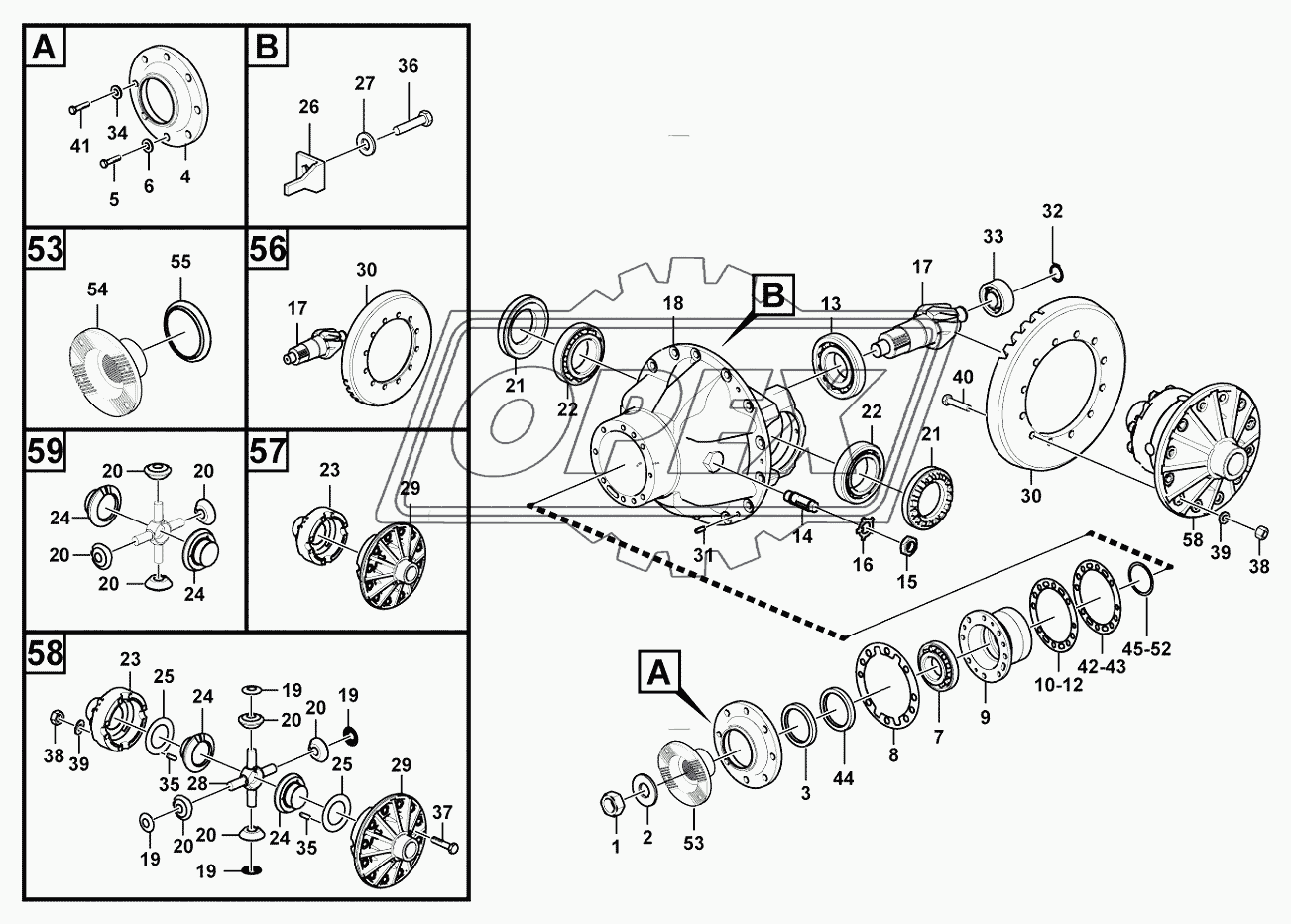 Front final drive assembly