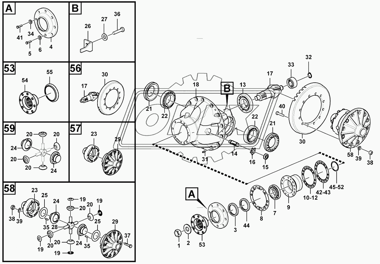 Rear final drive assembly