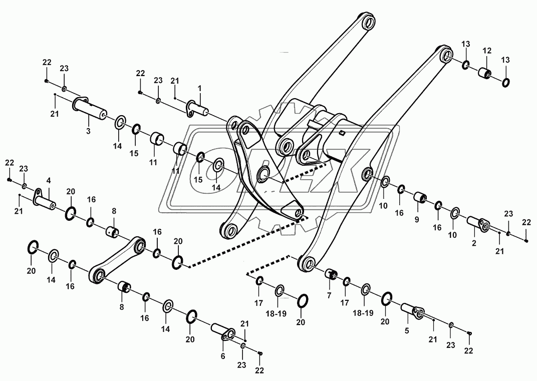 Lifting frame work parts