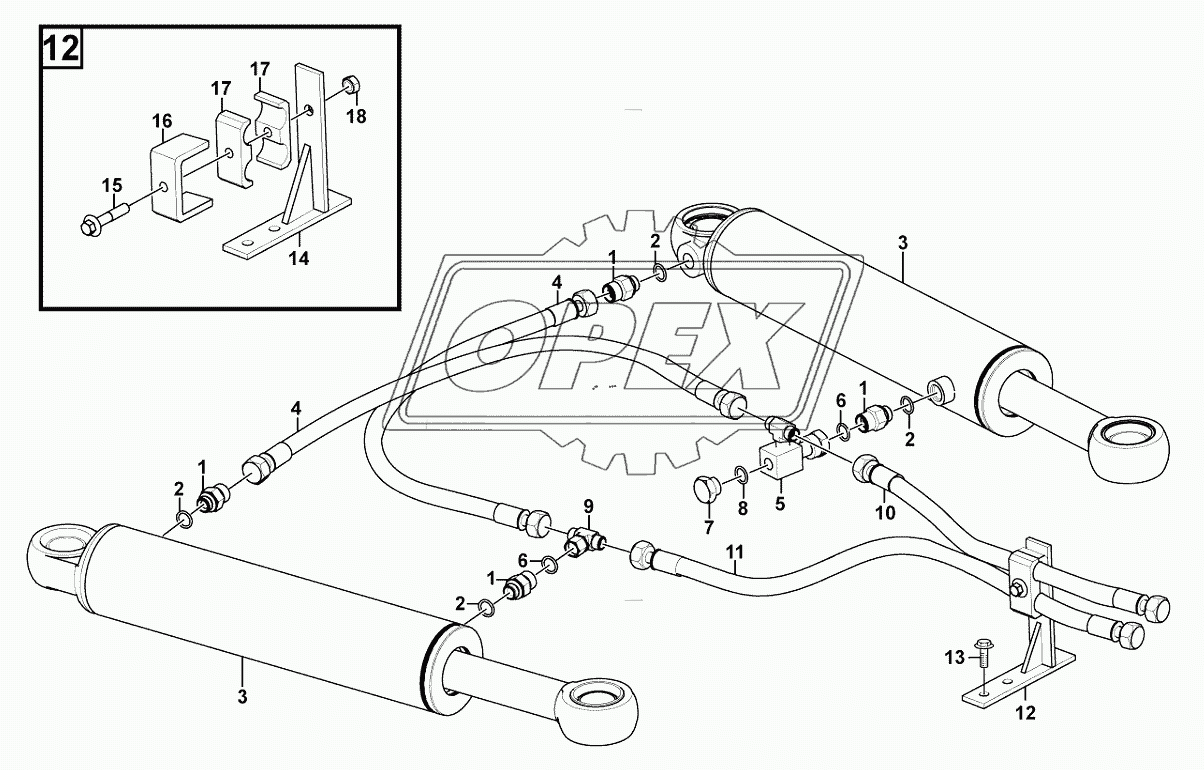 Steering cylinder assembly