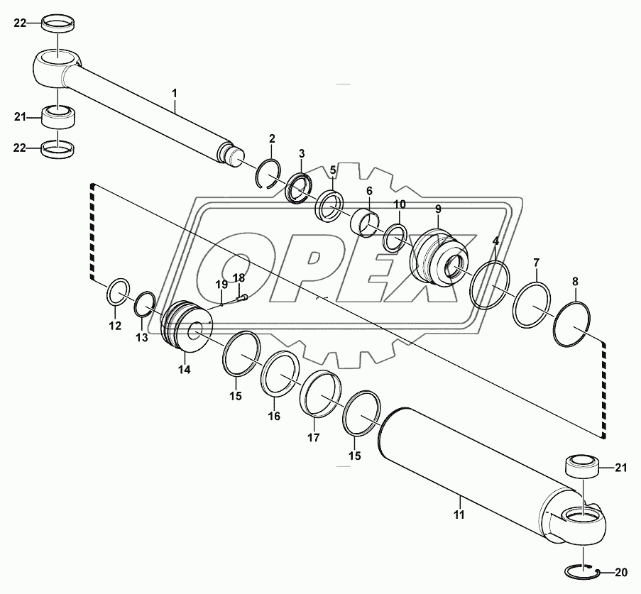 Steering cylinder (3713CH)