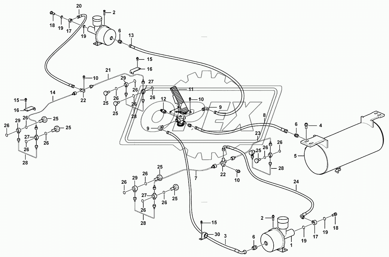 Service brake assembly