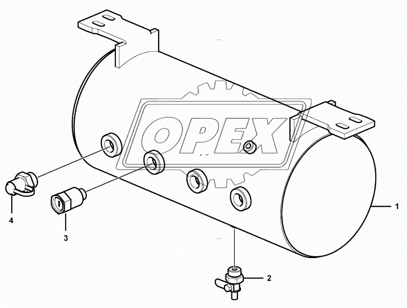 Compressed-air tank assembly