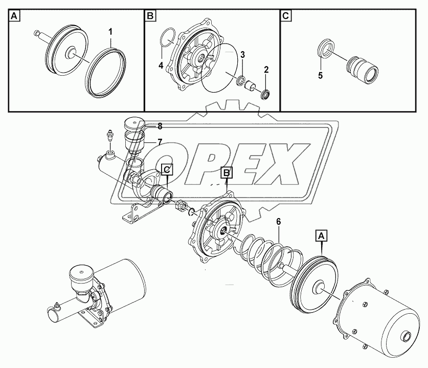 Pneumatic cylinder assembly (340201)