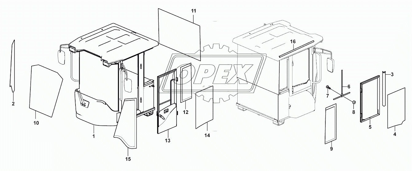 Cab framework assembly