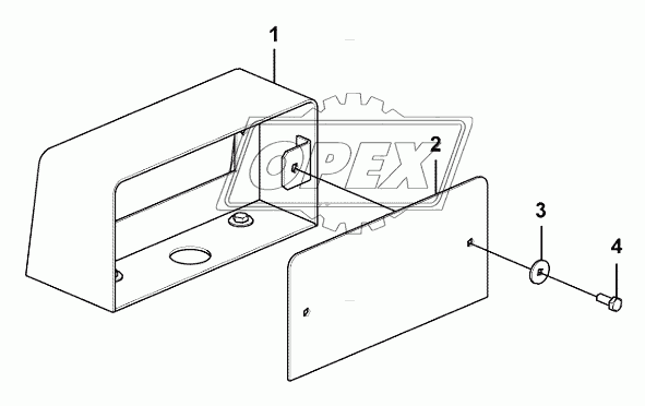 Rear steering lamp hood