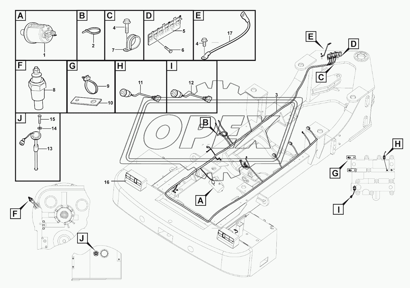 Electrical assembly-rear frame