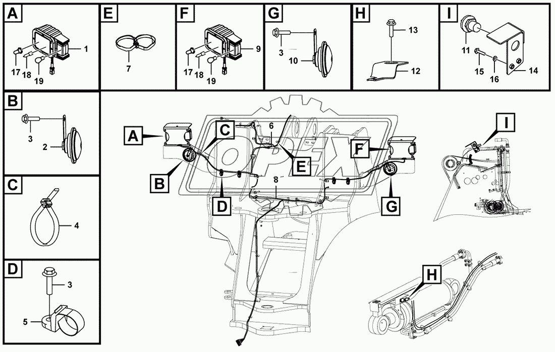 Front frame electric system