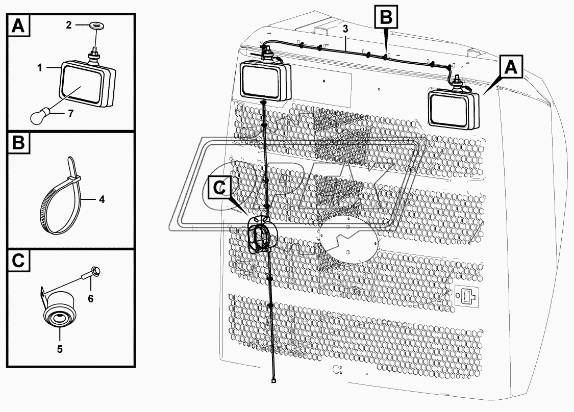 Engine hood electric system