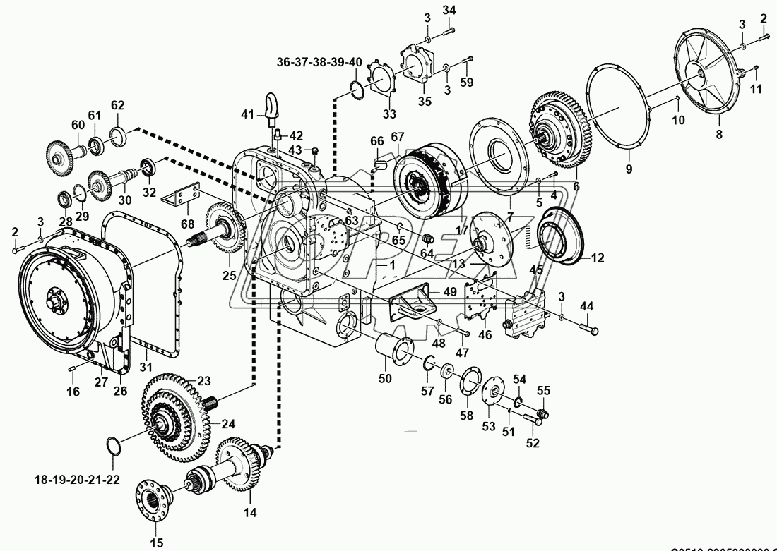 BX50-03 Transmission assembly