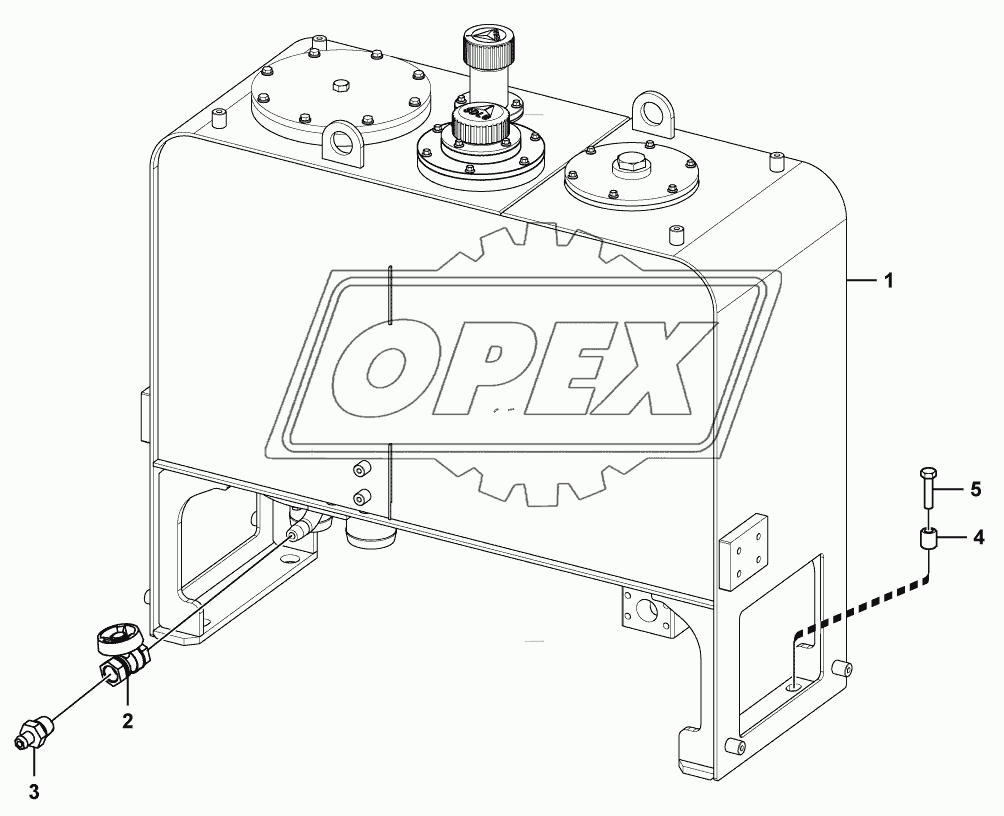 Hydraulic fluid tank system