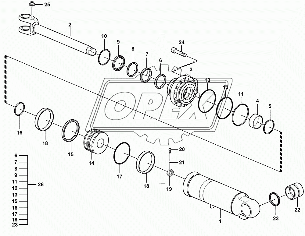 (3731CH) Lift arm cylinder