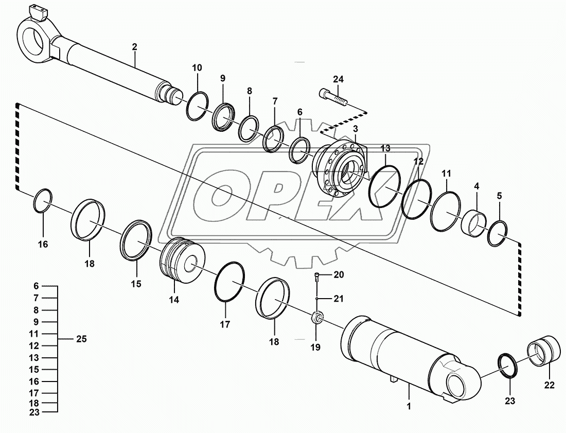 (3731CH) Tilt cylinder