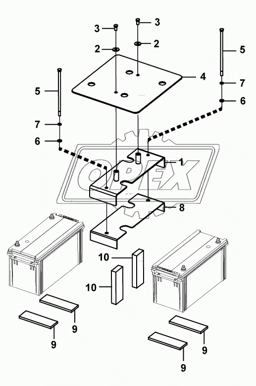 Battery retainer