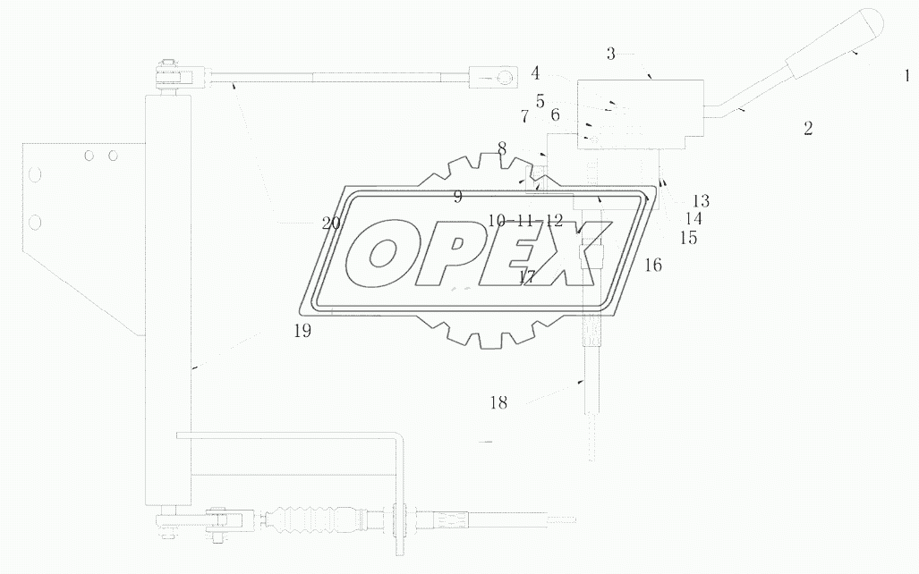 TRANSMISSION CONTROL SHAFT LG953