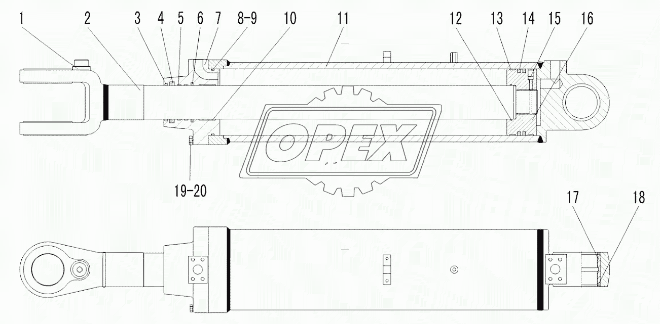 LIFT ARM CYLINDER (371368)