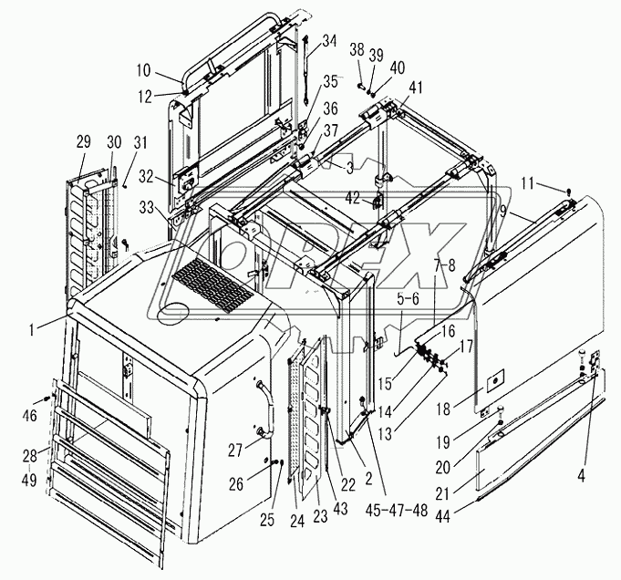 HOOD OF DIESEL ENGINE ASSEMBLY