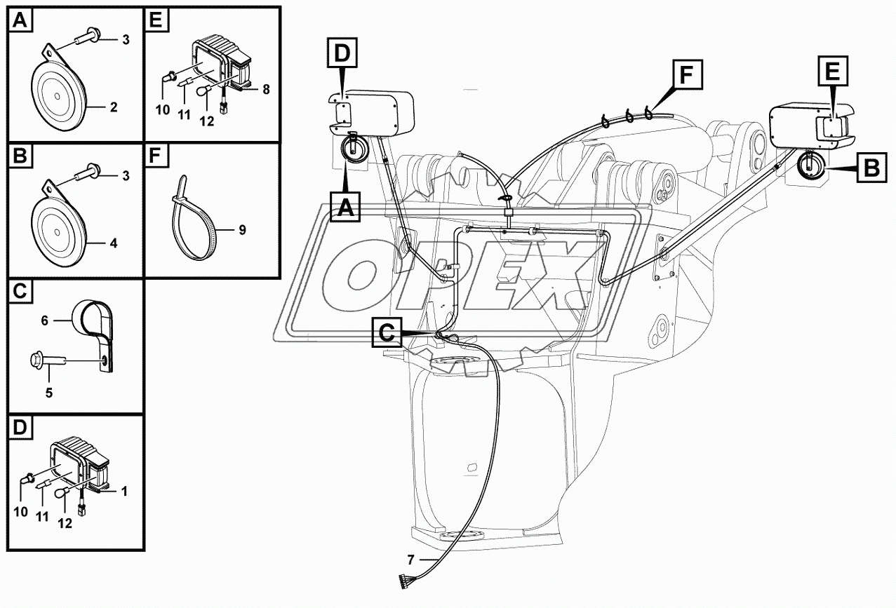 Electrical assembly-front frame