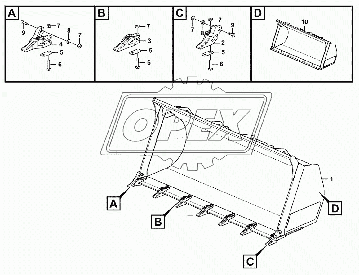 (2.8m3) Bucket assembliy