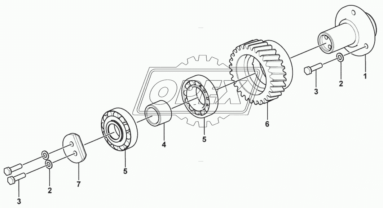 Reverse idle gear assembly