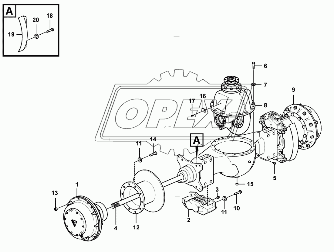 Front axle assembly