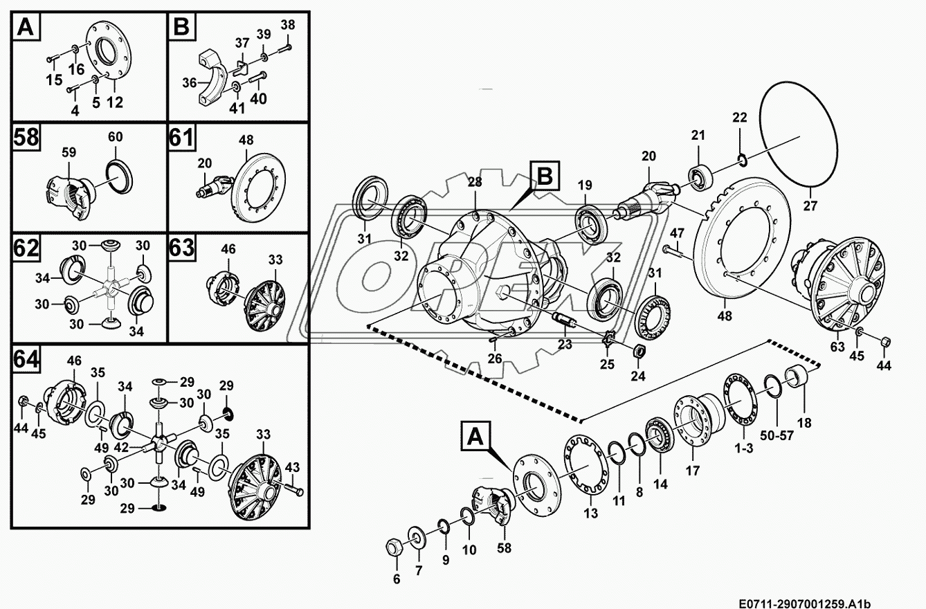 Front final drive assembly