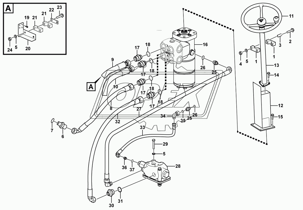 Steering unit assembiy