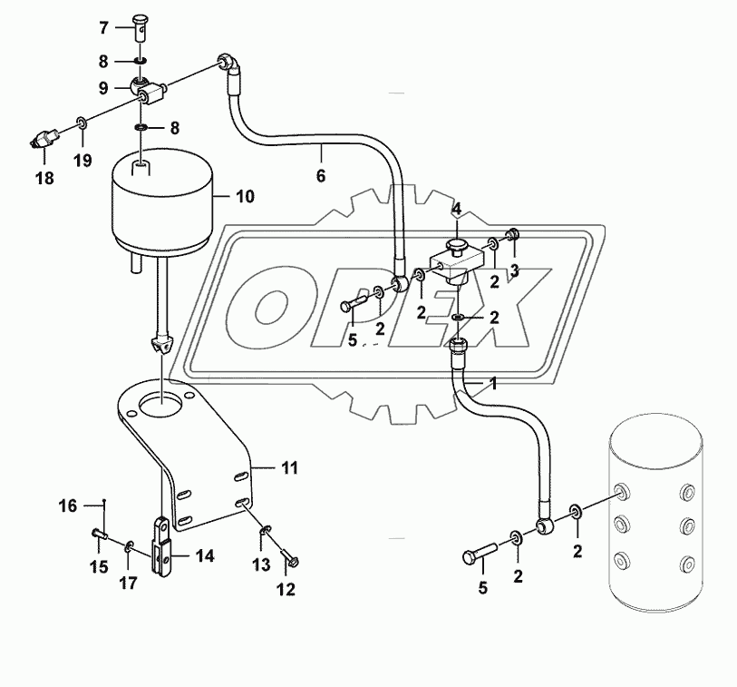 Stop brake assembly