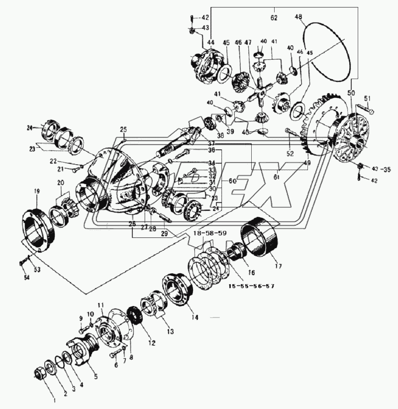 REAR AXLE MAIN DRIVE ASSEMBLY