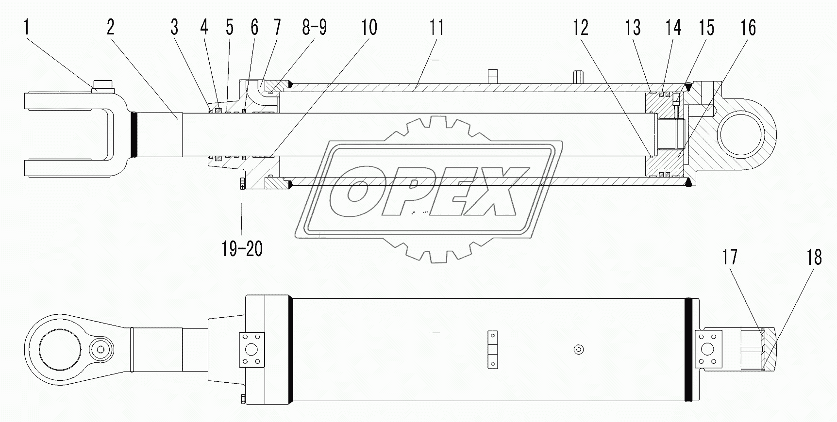 LIFT ARM CYLINDER (371368)