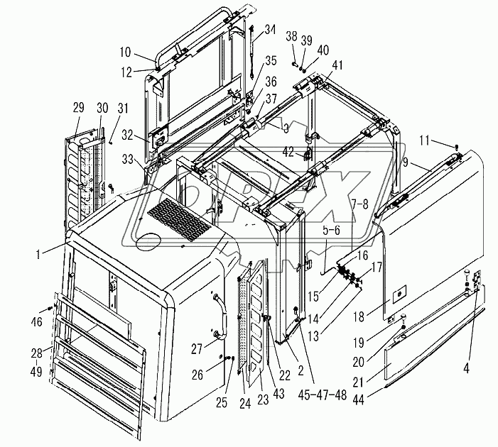 HOOD OF DIESEL ENGINE ASSEMBLY