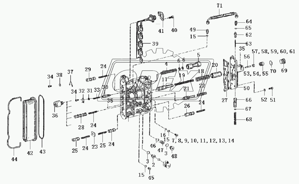 Gearshift hydraulic control section 2 C16-4110000042