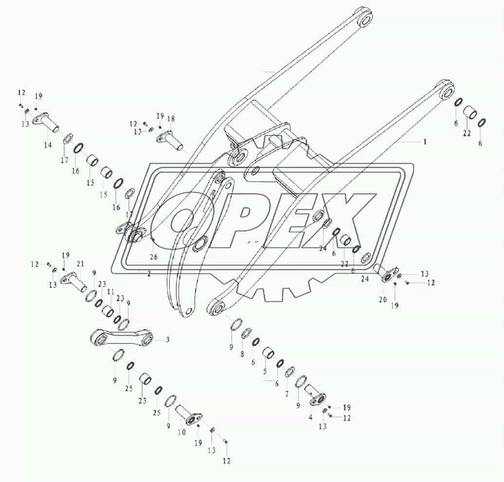 Working equipment attachment H1-2915001615/2916000848