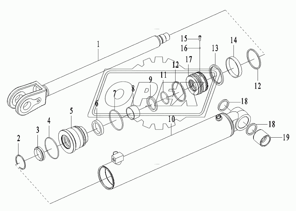 Right steering cylinder (3713ch) I4-4120005068