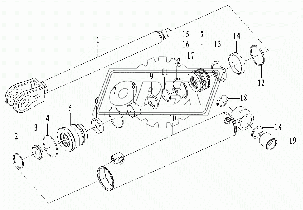 Left steering cylinder (3713ch) I4-4120005067