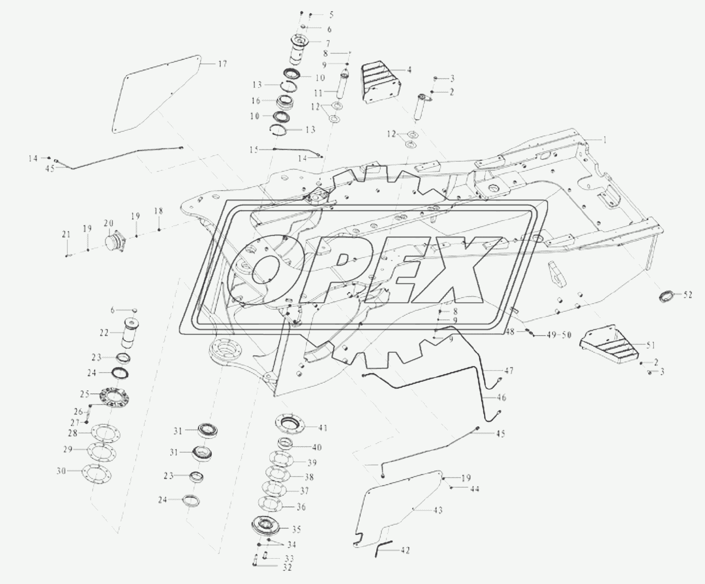 Rear frame and accessory K2-2926002716/2927001296