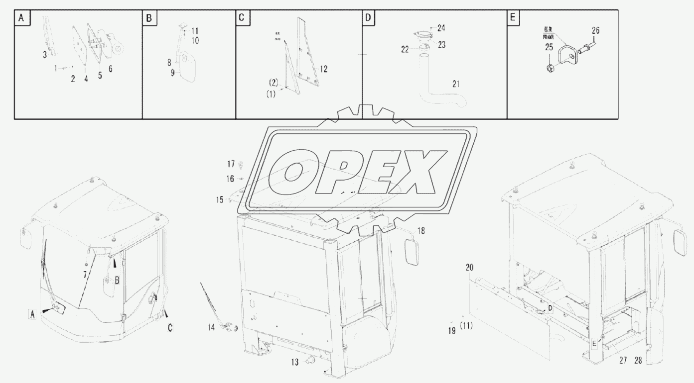 Cab assembly L1-2929002418-1