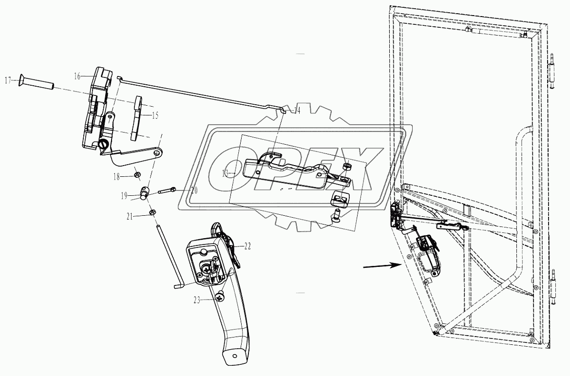 Door assembly L2-2929001800