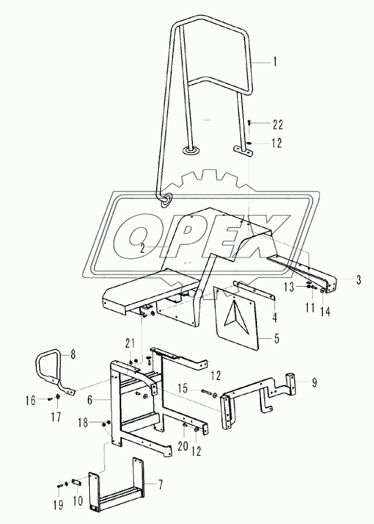 Right bench assembly M3-2934003006